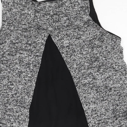 Womens UK Size M QED London Grey Basic T-Shirt