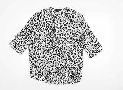 Womens UK Size 10 Topshop White Basic Blouse