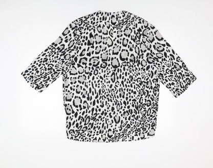Womens UK Size 10 Topshop White Basic Blouse