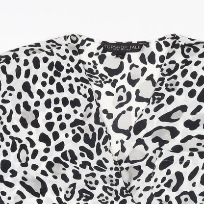 Womens UK Size 10 Topshop White Basic Blouse