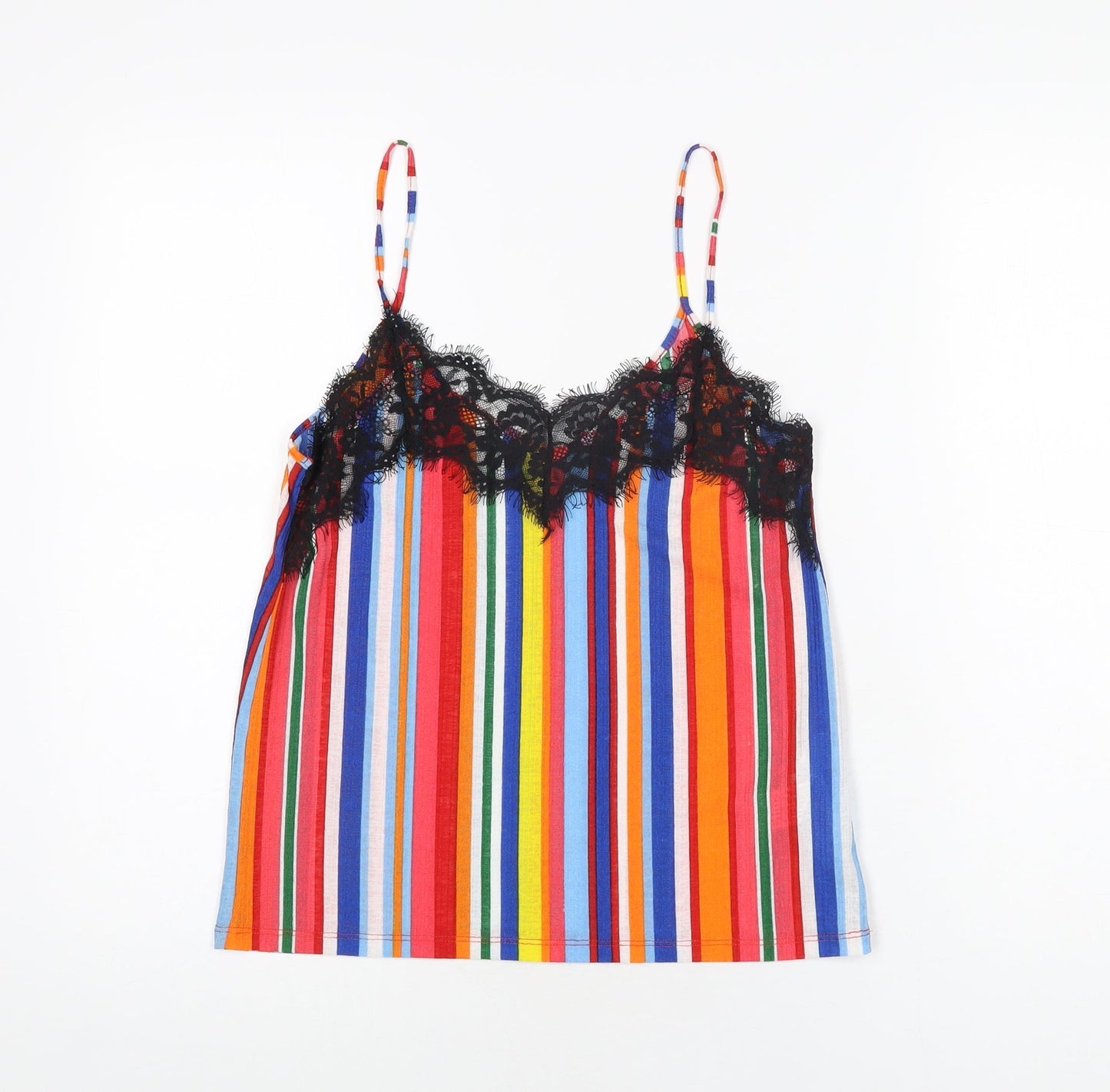 Womens UK Size S Zara Multicoloured Camisole T-Shirt