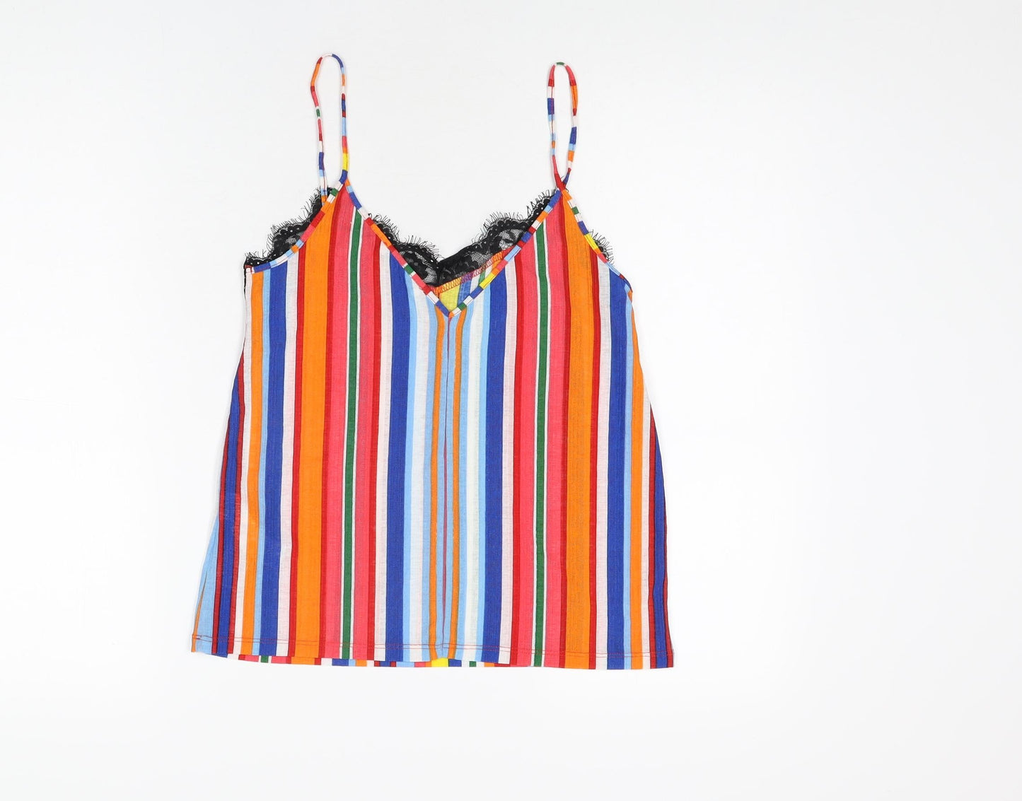 Womens UK Size S Zara Multicoloured Camisole T-Shirt