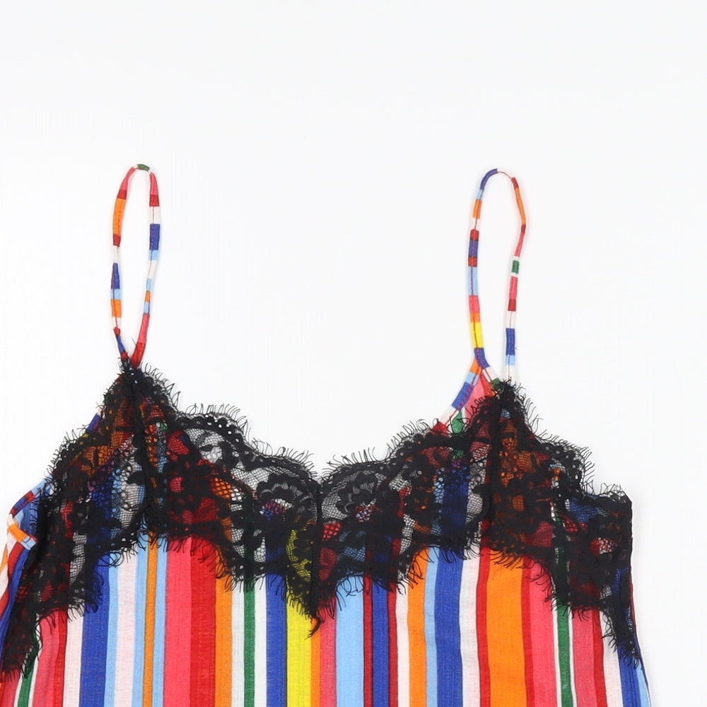 Womens UK Size S Zara Multicoloured Camisole T-Shirt