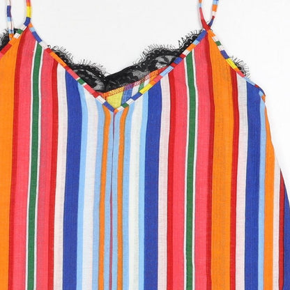 Womens UK Size S Zara Multicoloured Camisole T-Shirt
