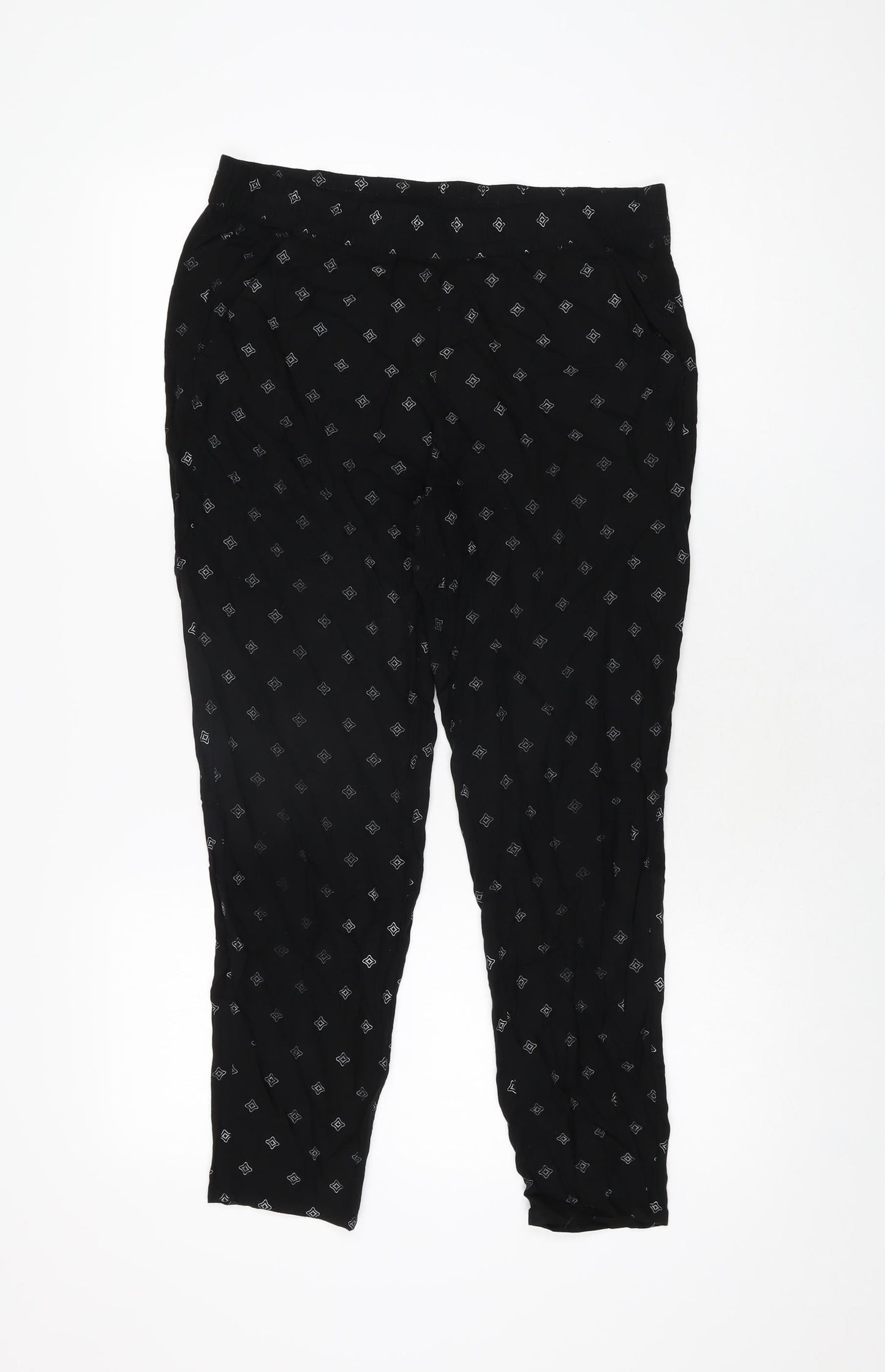 Womens UK Size 12 H&M Regular Fit  Black Trousers