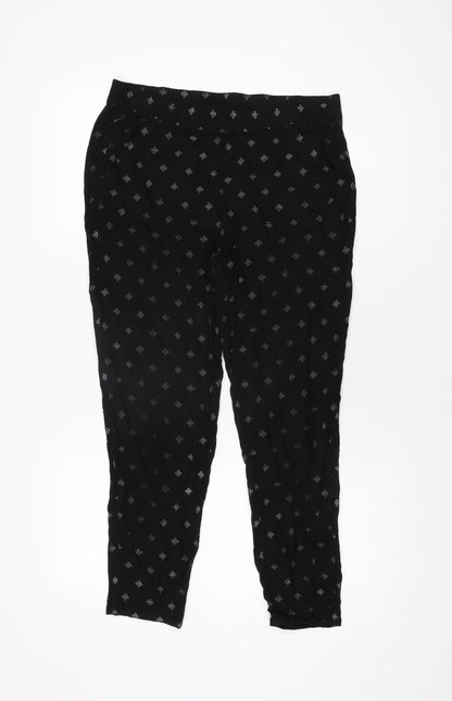 Womens UK Size 12 H&M Regular Fit  Black Trousers