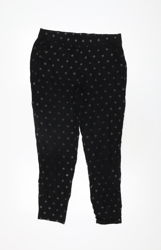 Womens UK Size 12 H&M Regular Fit  Black Trousers