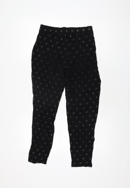 Womens UK Size 12 H&M Regular Fit  Black Trousers