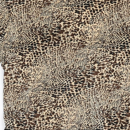 Womens UK Size S CC Brown Basic T-Shirt