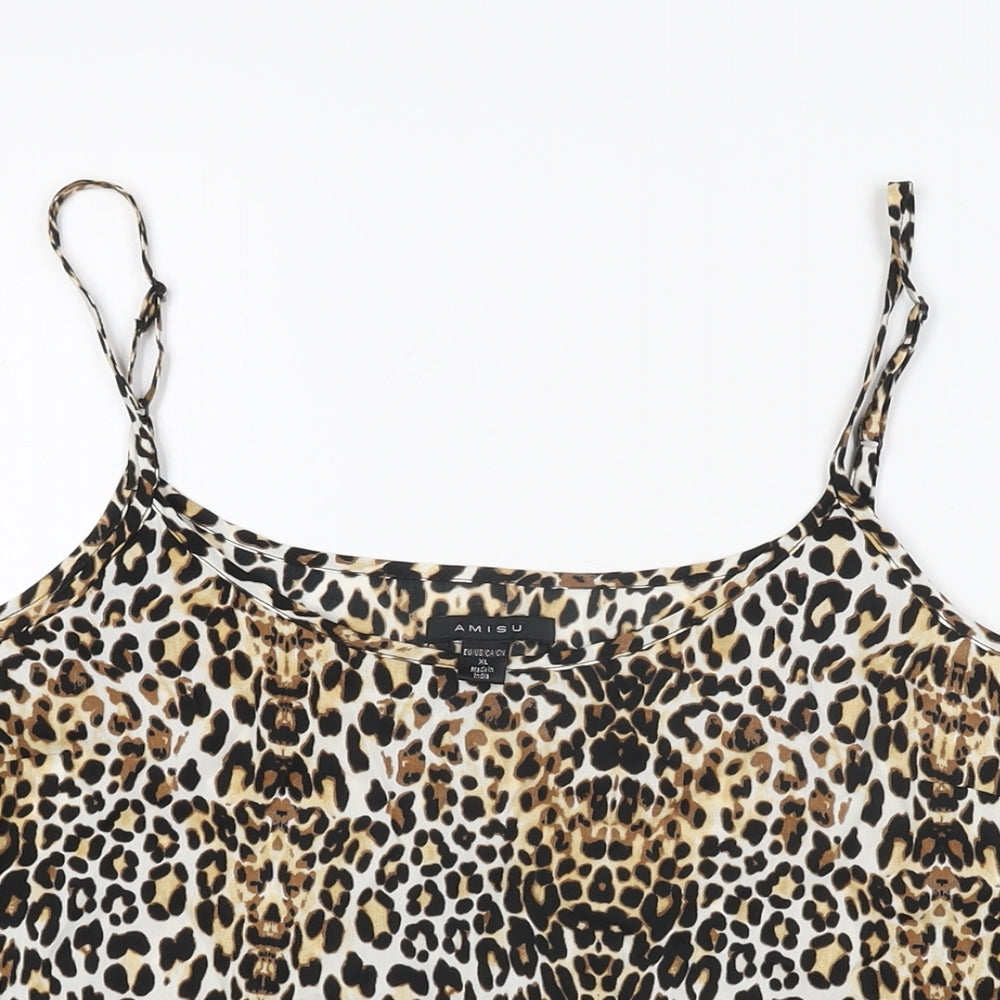 Womens UK Size XL Amisu Beige Camisole T-Shirt