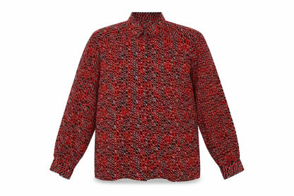 Womens UK Size 14 Elite Red Basic Button-Up