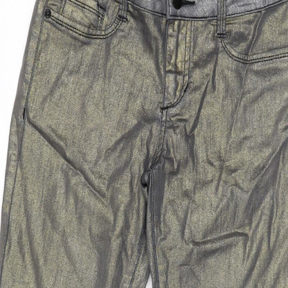 FOREVER 21 Womens Grey Cotton Skinny Jeans Size 26 in L28 in Regular Zip