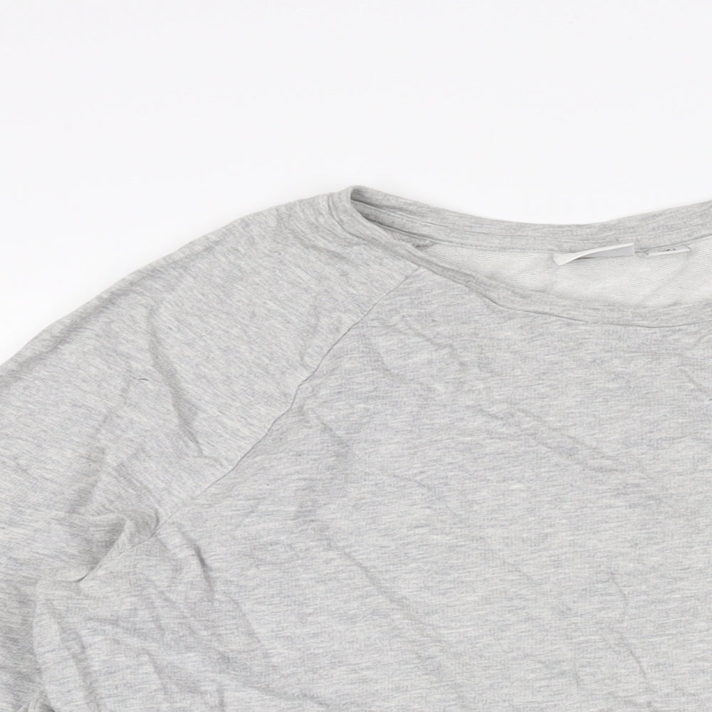 Womens UK Size M Jaqueline de Yong Grey Basic T-Shirt