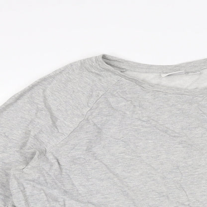 Womens UK Size M Jaqueline de Yong Grey Basic T-Shirt