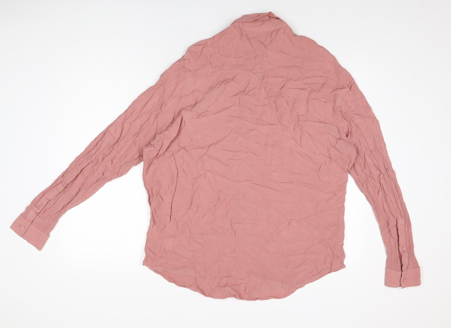 Womens UK Size XS ASOS Pink Basic Button-Up