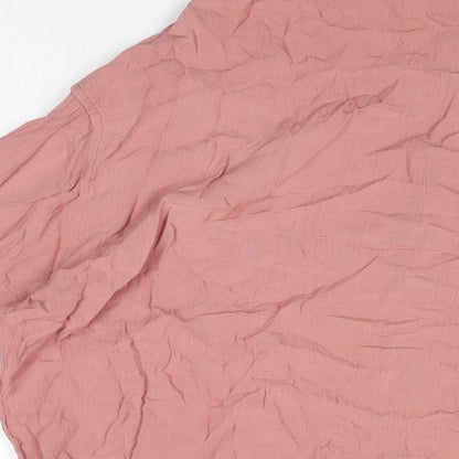 Womens UK Size XS ASOS Pink Basic Button-Up