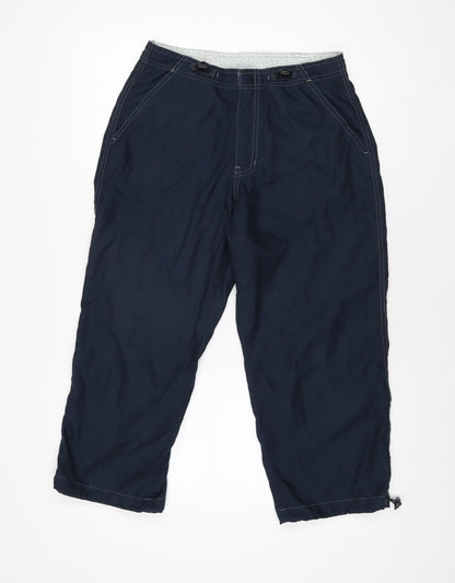 Womens UK Size S Gap Regular Fit Cropped Blue Trousers