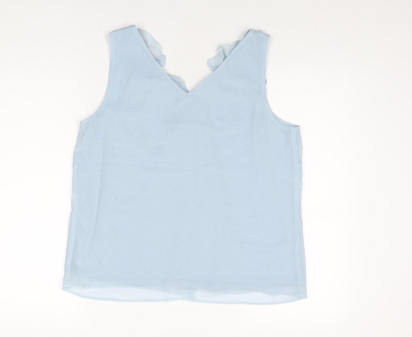 Womens UK Size 14 M&Co Blue Basic T-Shirt