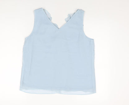 Womens UK Size 14 M&Co Blue Basic T-Shirt