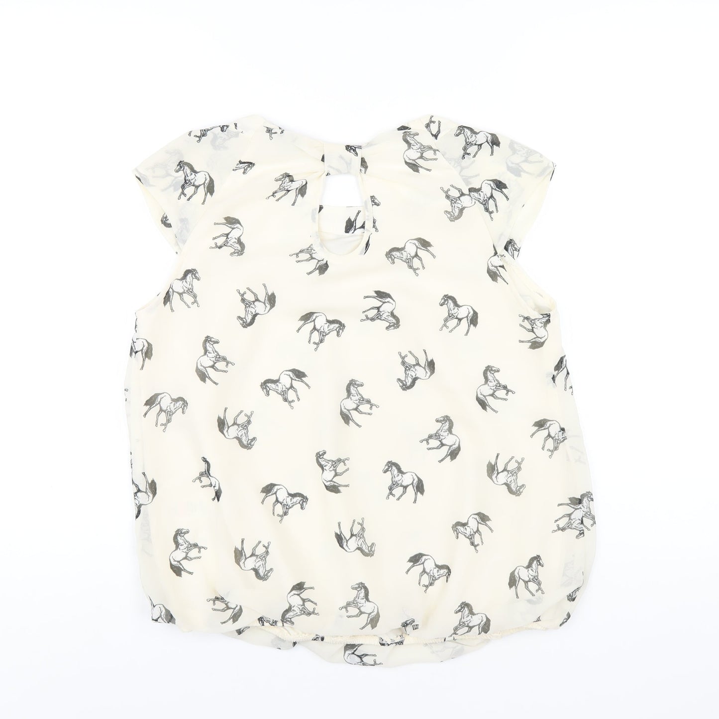 Womens UK Size 12 Dorothy Perkins Ivory Basic Blouse