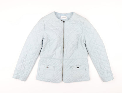 Womens UK Size 10 Classic Blue Quilted Coat