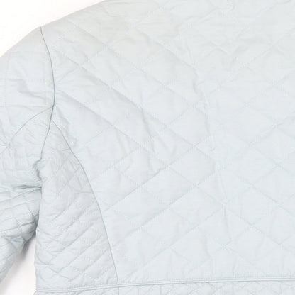 Womens UK Size 10 Classic Blue Quilted Coat