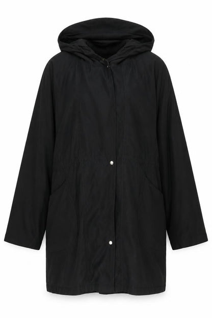 Womens UK Size 12 Boohoo Black Parka Coat