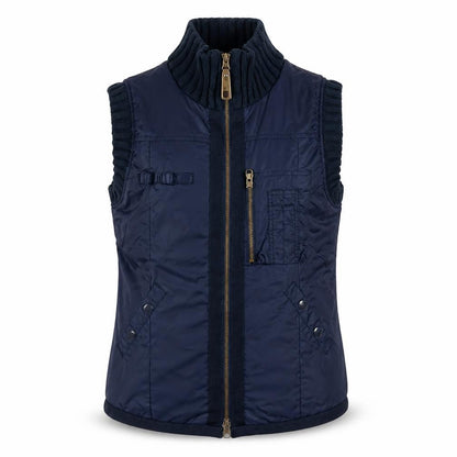 Womens UK Size S YAYA Blue Gilet