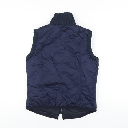 Womens UK Size S YAYA Blue Gilet
