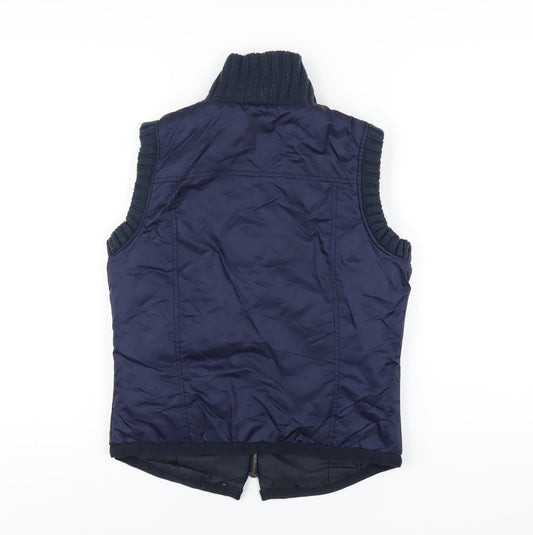Womens UK Size S YAYA Blue Gilet