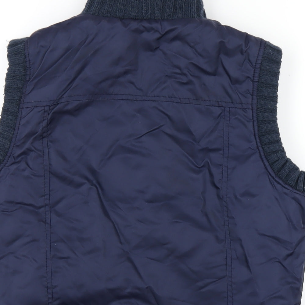 Womens UK Size S YAYA Blue Gilet