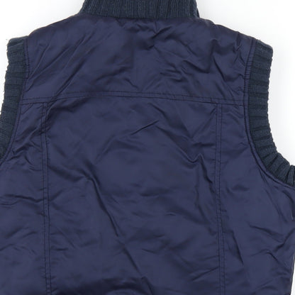 Womens UK Size S YAYA Blue Gilet
