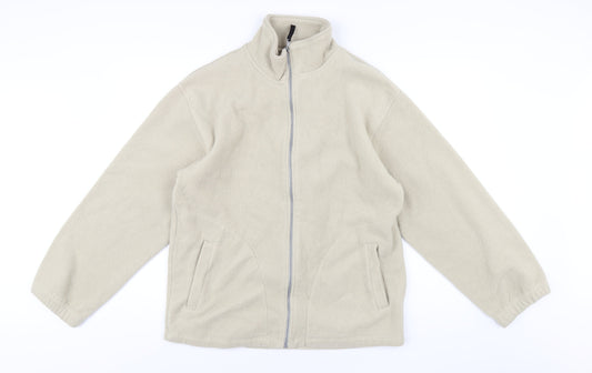 Classic Womens Beige Jacket Size S Zip