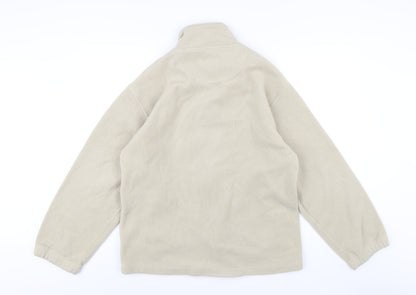 Classic Womens Beige Jacket Size S Zip