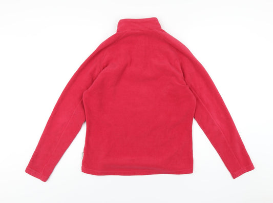 DECATHLON Womens Pink Polyester Pullover Sweatshirt Size L Zip