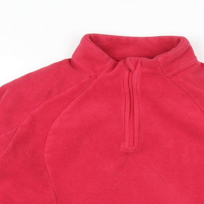 DECATHLON Womens Pink Polyester Pullover Sweatshirt Size L Zip