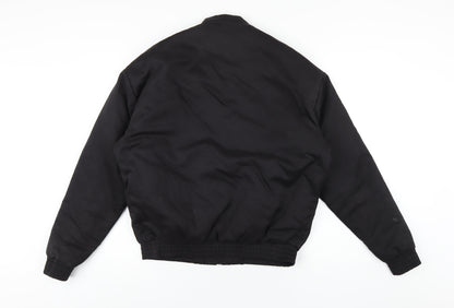 ASOS Mens Black Bomber Jacket Coat Size S Zip