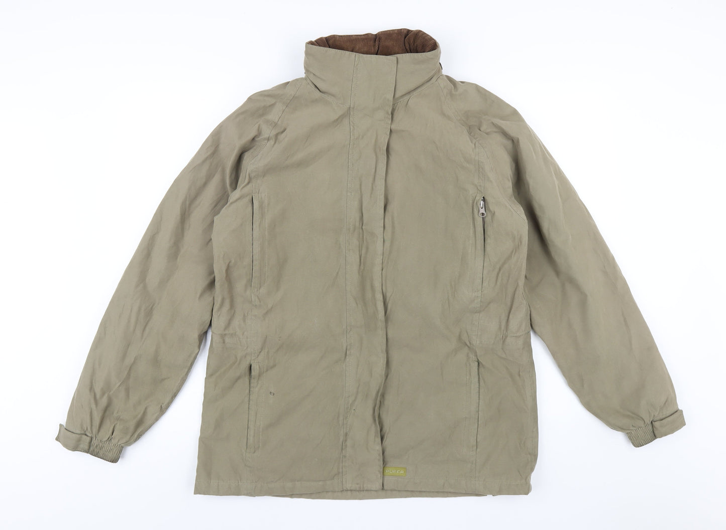 Mens UK Size L Parka Green Parka Coat