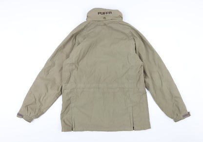 Mens UK Size L Parka Green Parka Coat