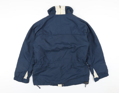 Mens UK Size S SOS Blue Rain Coat