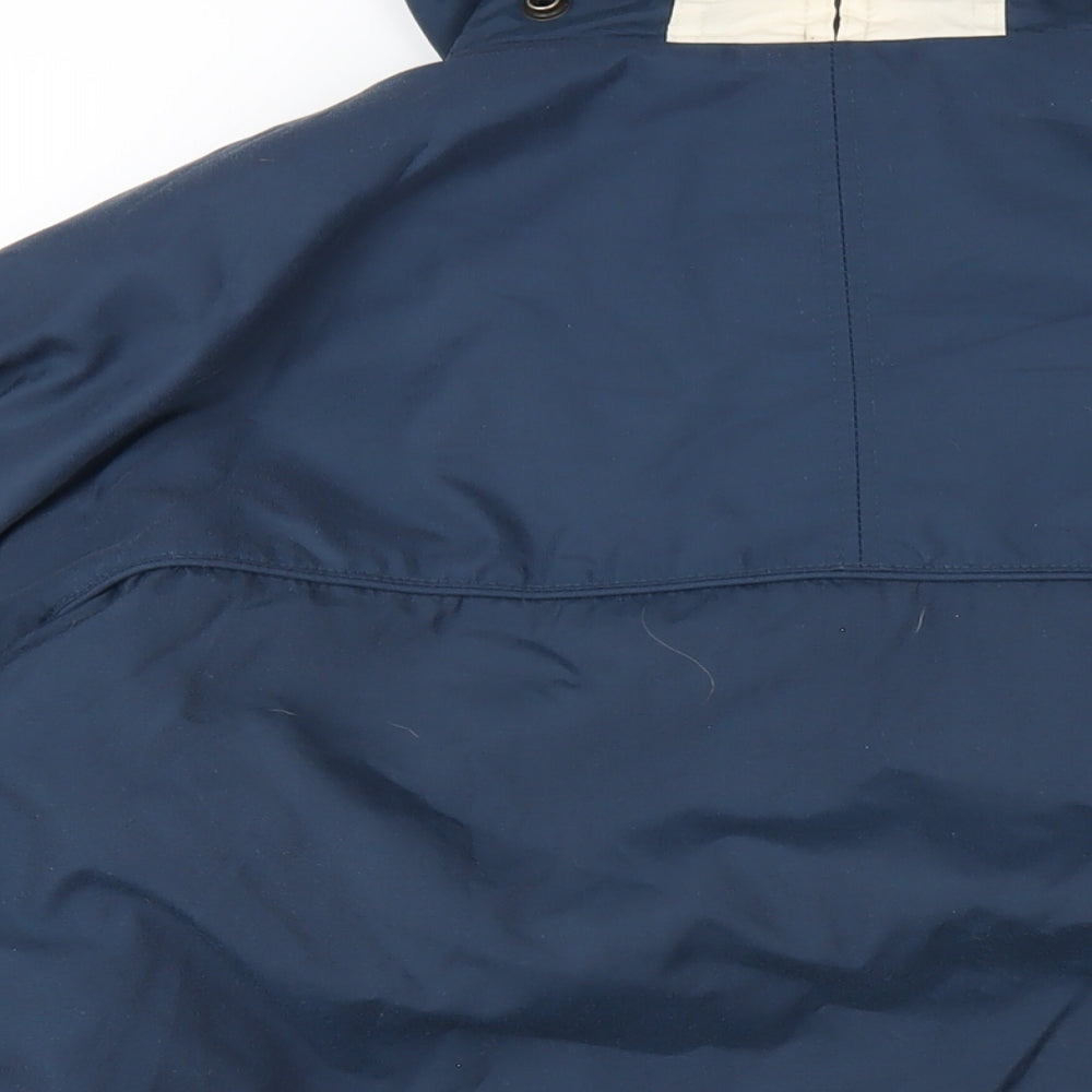Mens UK Size S SOS Blue Rain Coat