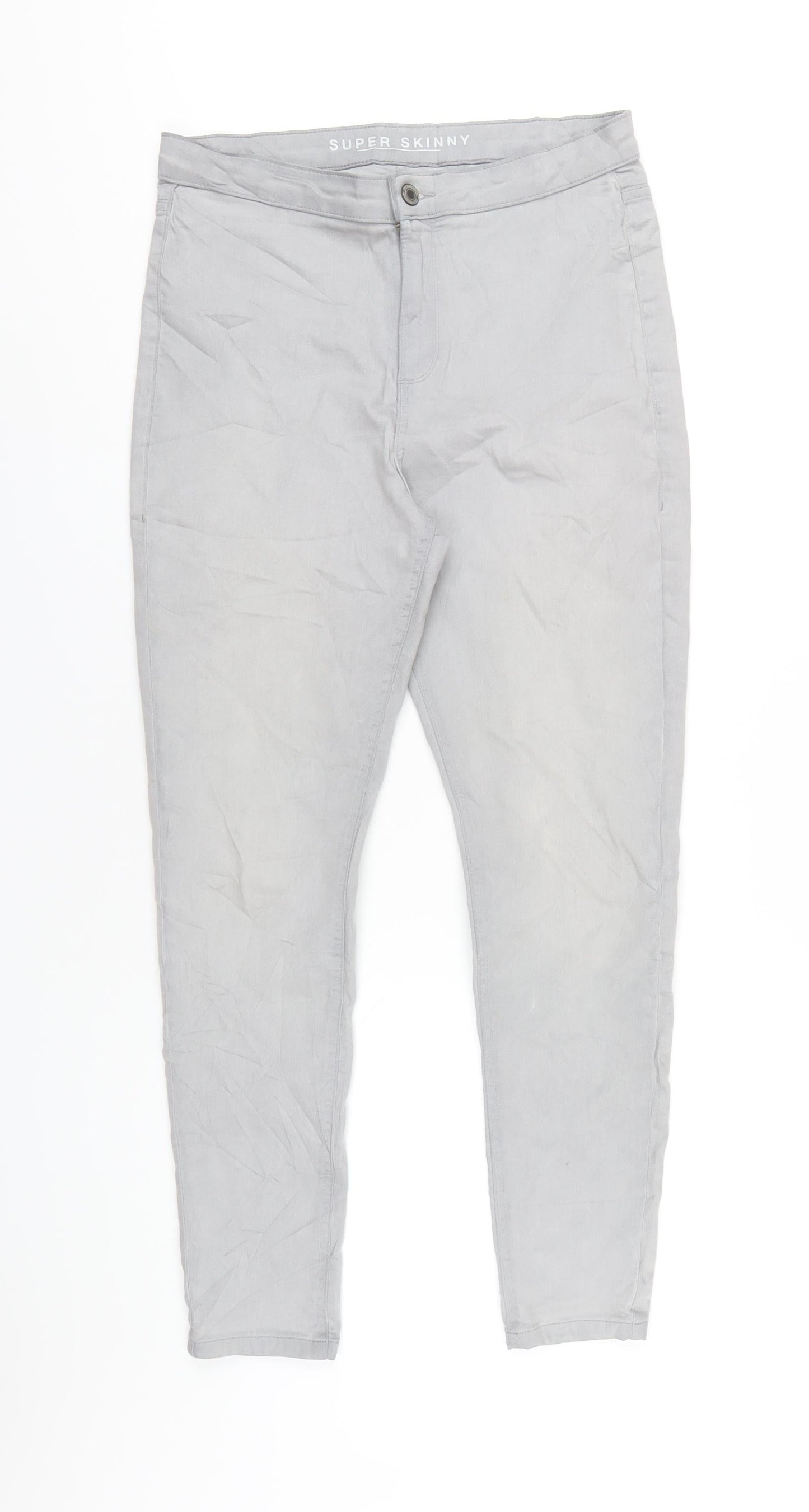Womens UK Size 14 Marks and Spencer Regular Fit Skinny Grey Jeans