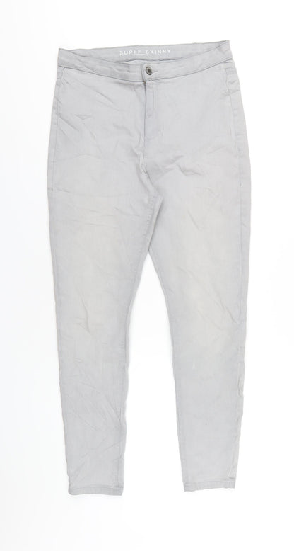 Womens UK Size 14 Marks and Spencer Regular Fit Skinny Grey Jeans