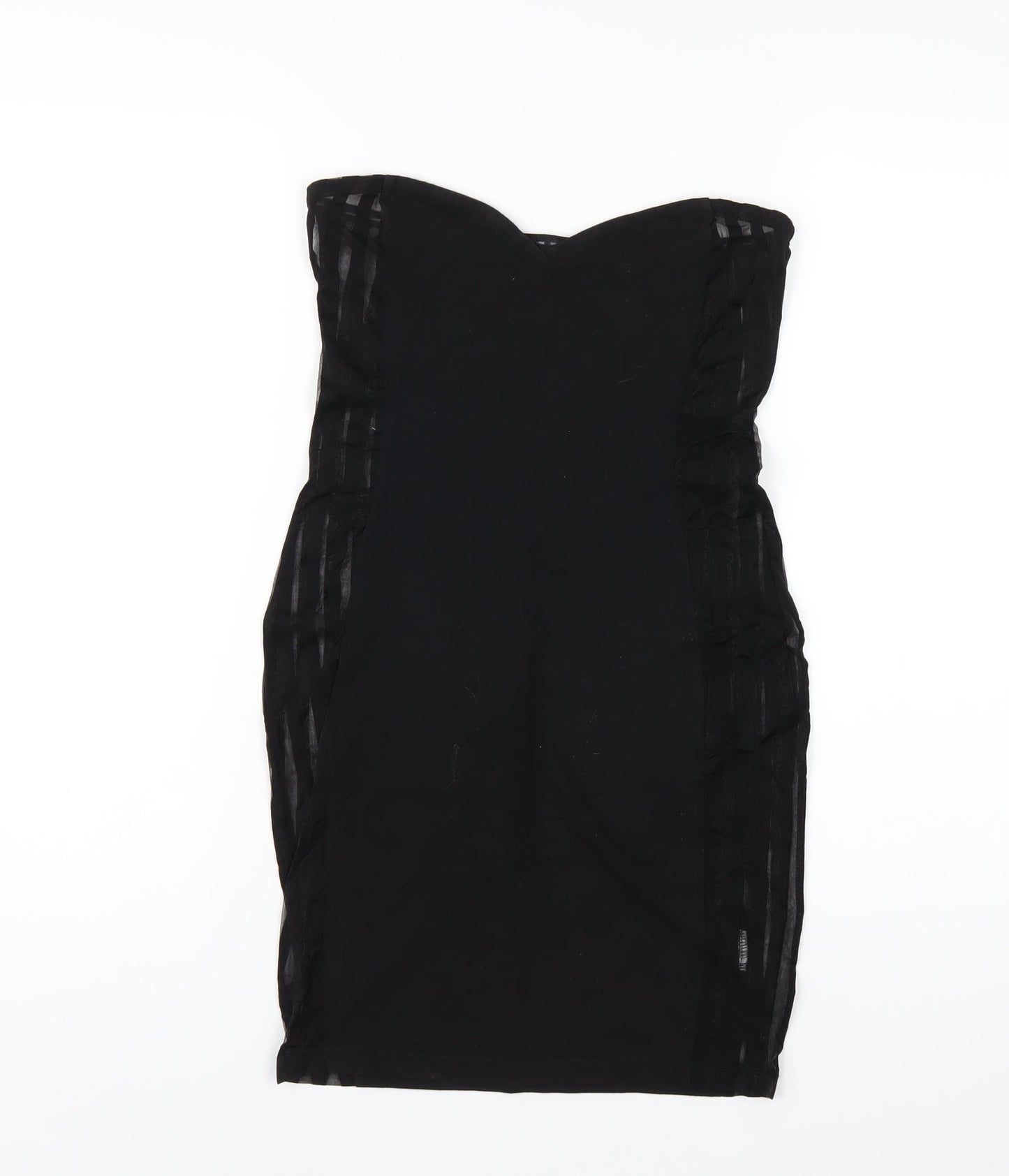 Motel Womens Black Viscose Mini Size S Sweetheart Pullover