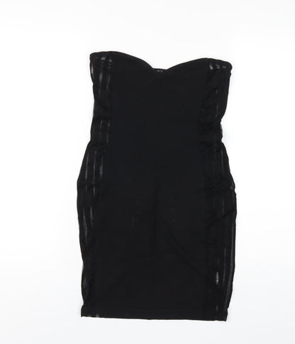 Motel Womens Black Viscose Mini Size S Sweetheart Pullover