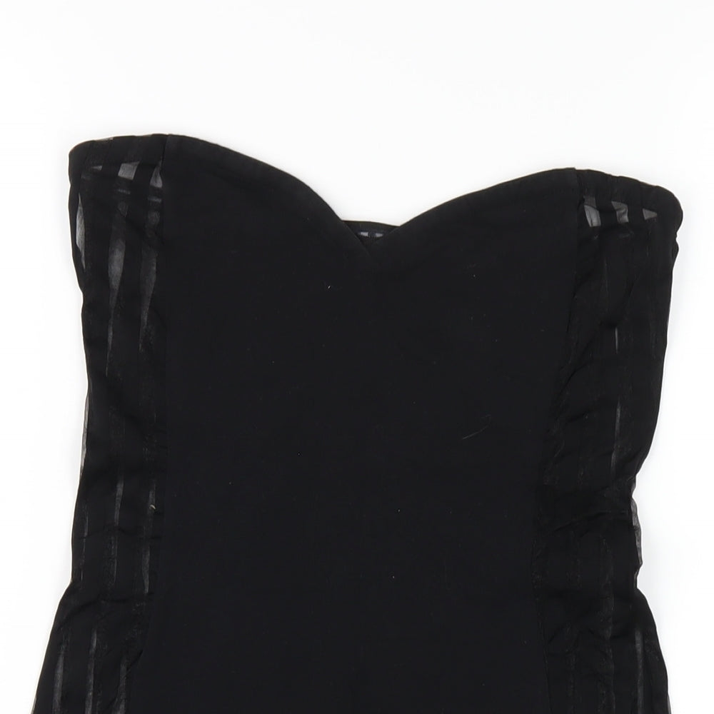 Motel Womens Black Viscose Mini Size S Sweetheart Pullover