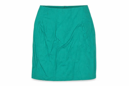 Chelsea Girl Womens Green Cotton A-Line Skirt Size 14 Zip