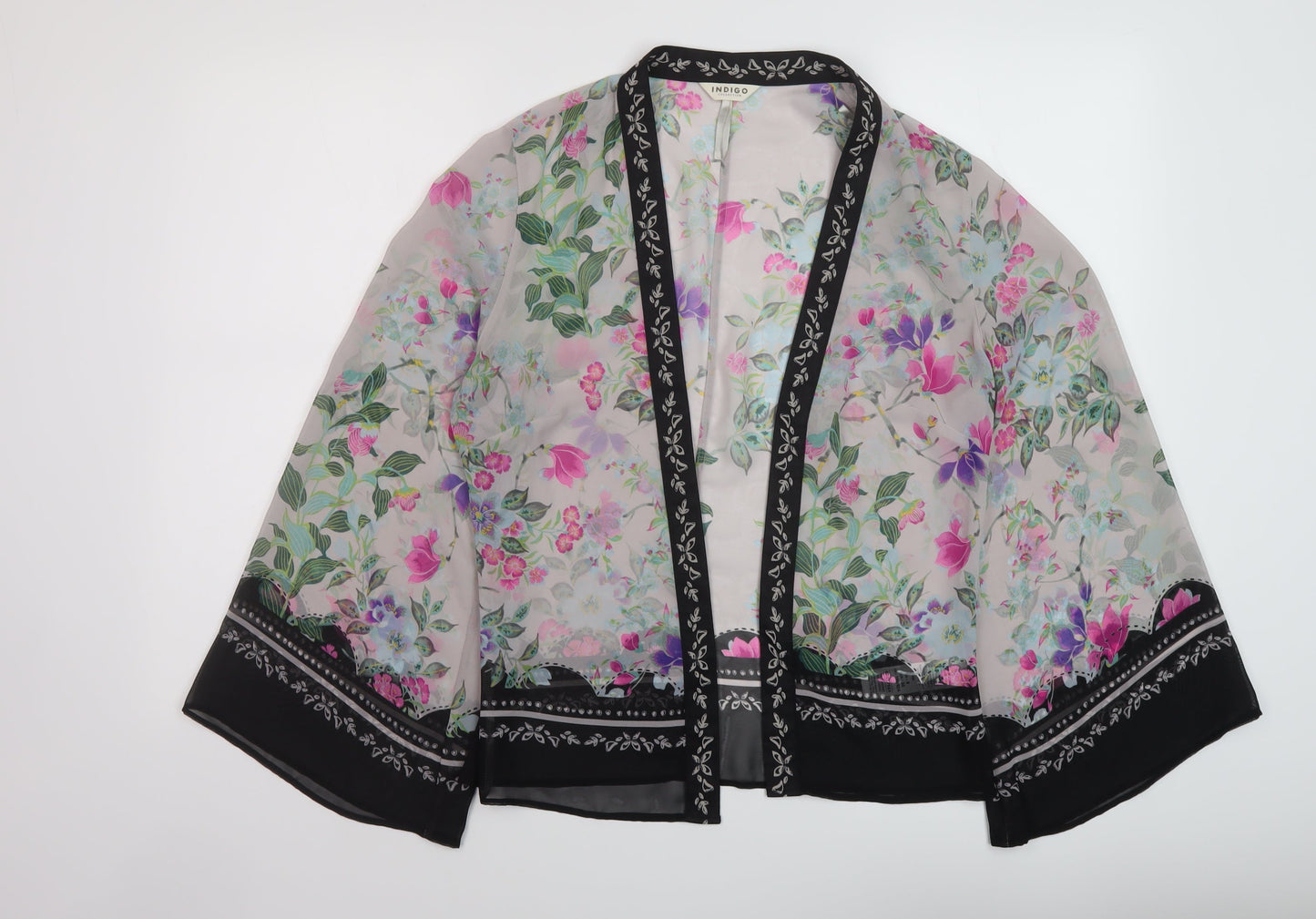 Indigo Womens Multicoloured Floral Polyester Cover Up Size 8