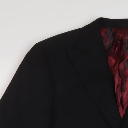 Mens UK Size 40 Ventuno 21 Regular Black Suit Jacket