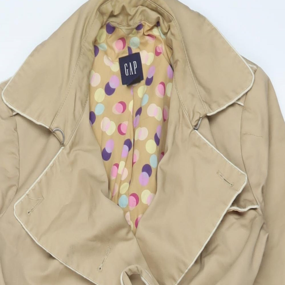 Gap Womens Beige Overcoat Coat Size S Button